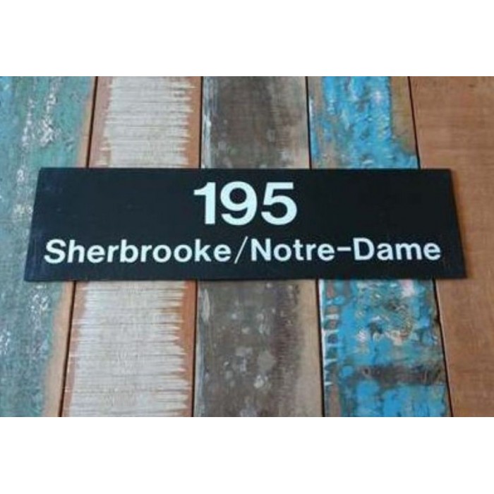 Panneau d’identification STM - Ligne 195  Sherbrooke